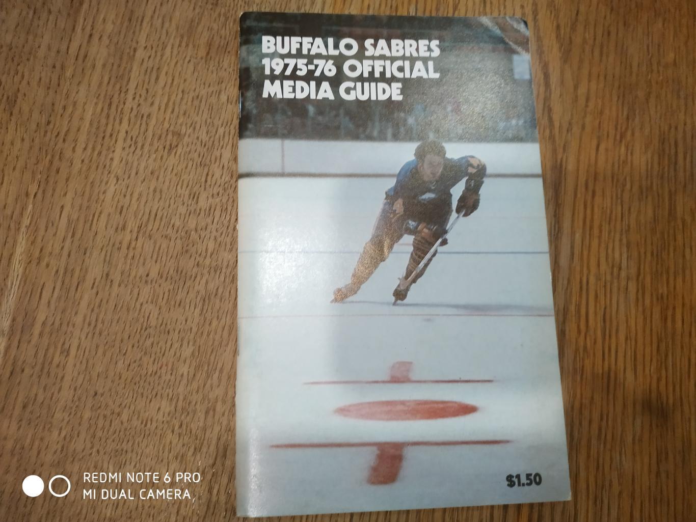1975-76 BUFFALO SABERS OFFICIAL MEDIA GUIDE