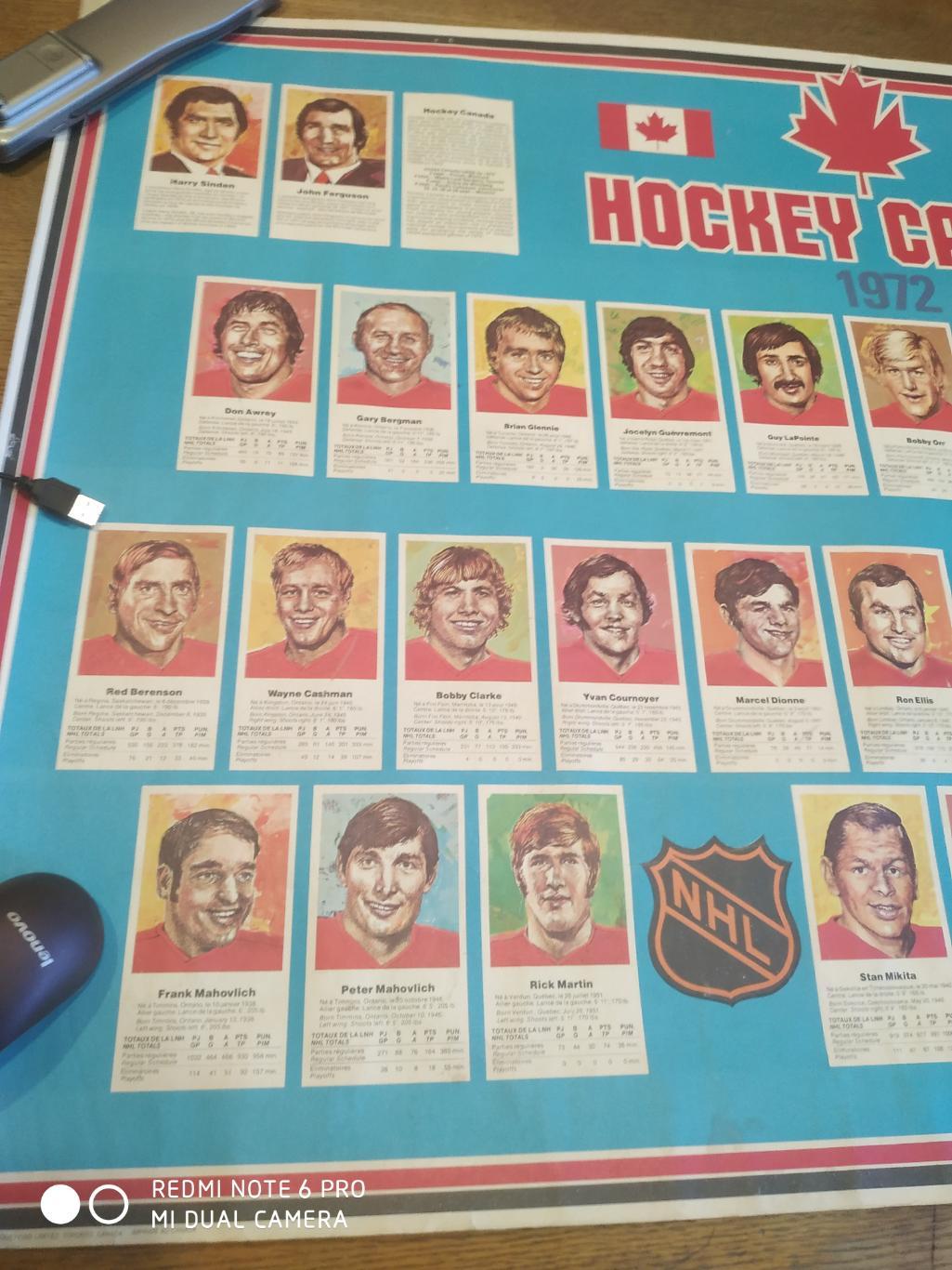 ПЛАКАТ HХЛ 1972 TEAM CANADA VS USSR SUMMIT SERIES POSTER NHL 2