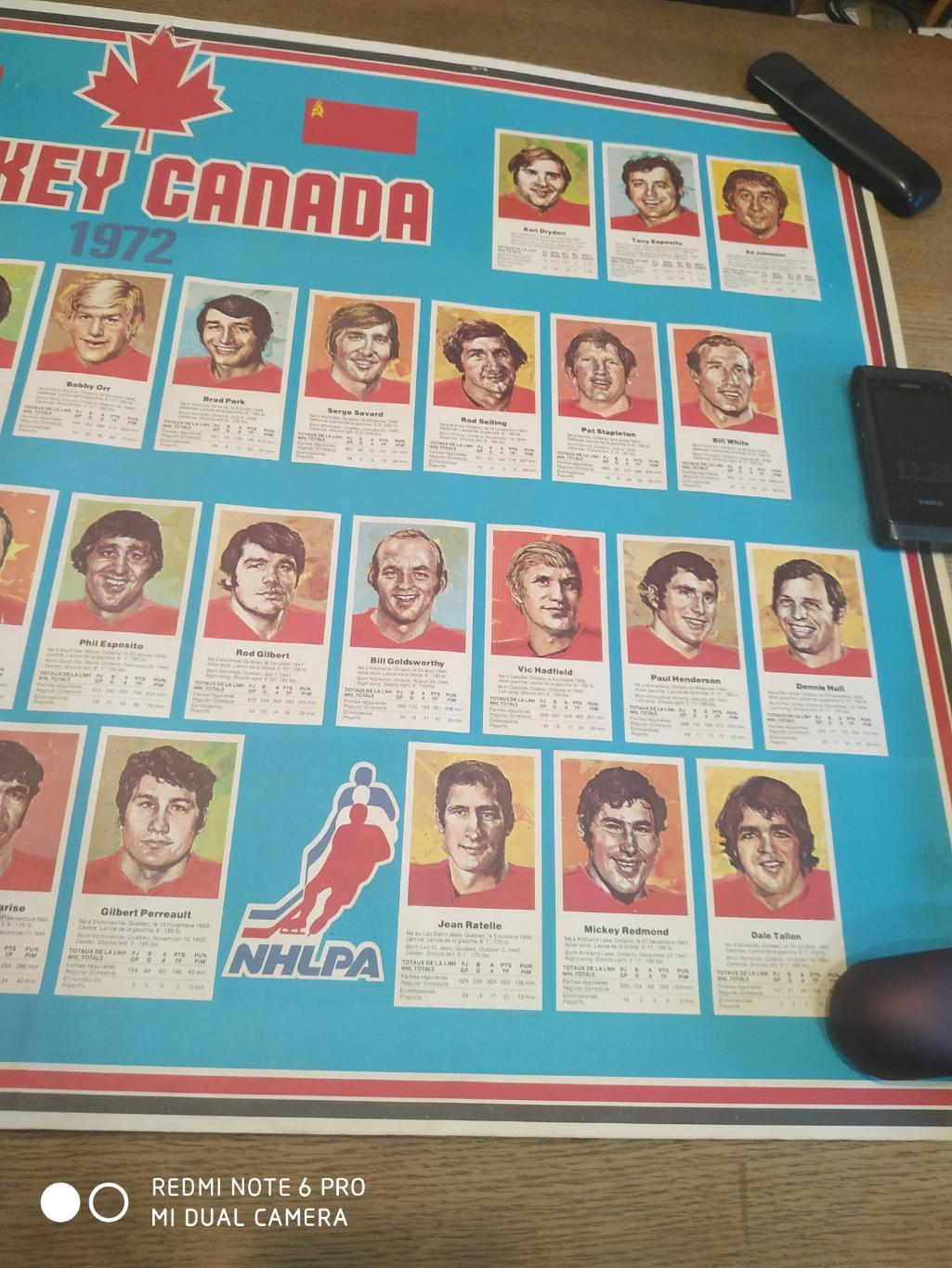 ПЛАКАТ HХЛ 1972 TEAM CANADA VS USSR SUMMIT SERIES POSTER NHL 3