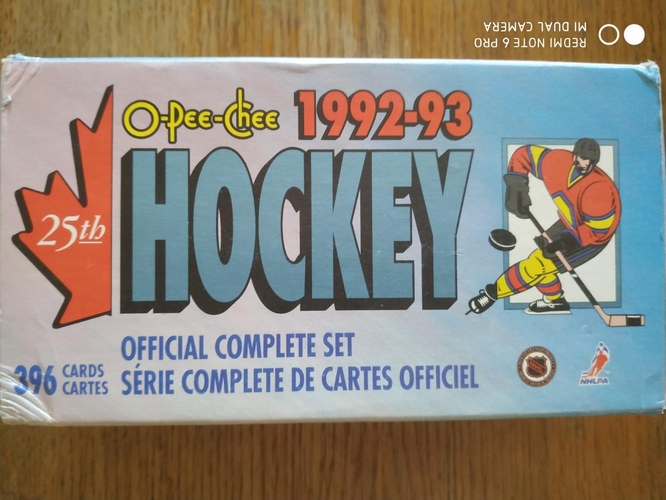 ХОККЕЙ НАБОР КАРТОЧЕК 1992-93 OPC OFFICIAL SET HOCKEY CARD HALL OF FAMES #1-396