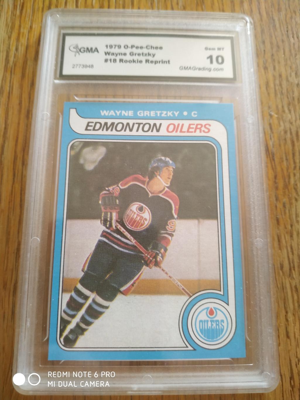 Хоккей Карточка НХЛ 1979 OPC WAYNE GRETZKY #18 ROOKIE REPRINT GMA 10 2773948
