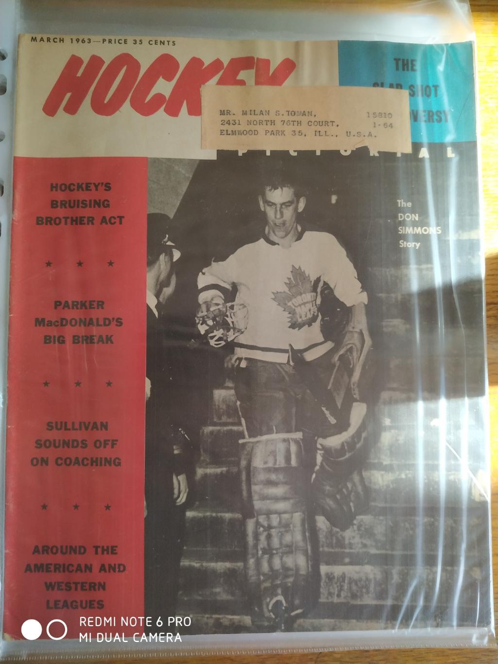 ХОККЕЙ ЖУРНАЛ ЕЖЕМЕСЯЧНИК НХЛ NHL 1963 MAR HOCKEY PICTORIAL
