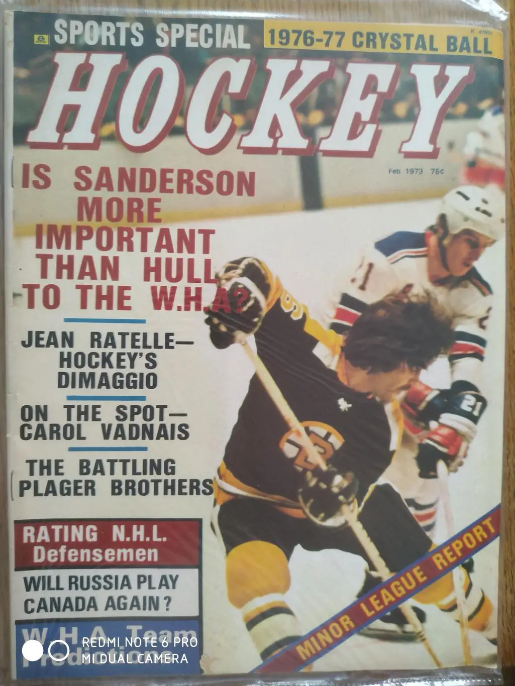 ХОККЕЙ ЖУРНАЛ ЕЖЕМЕСЯЧНИК НХЛ NHL 1973 FEB SPORTS SPECIAL HOCKEY