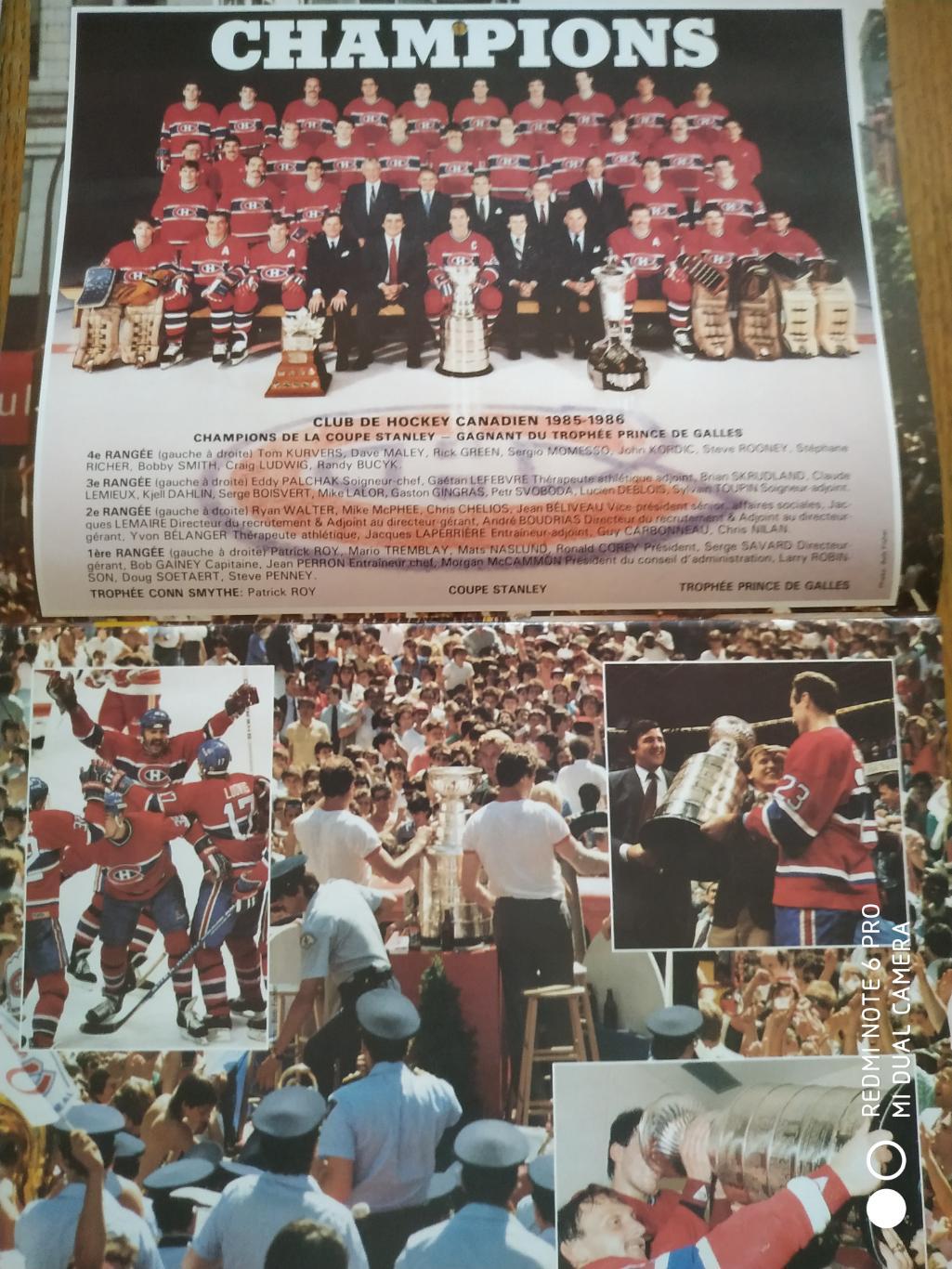 ХОККЕЙ Календарь НХЛ 1986-87 NHL CHAMPIONS MONTREAL CANADIENS OFFICIAL CALENDAR 1