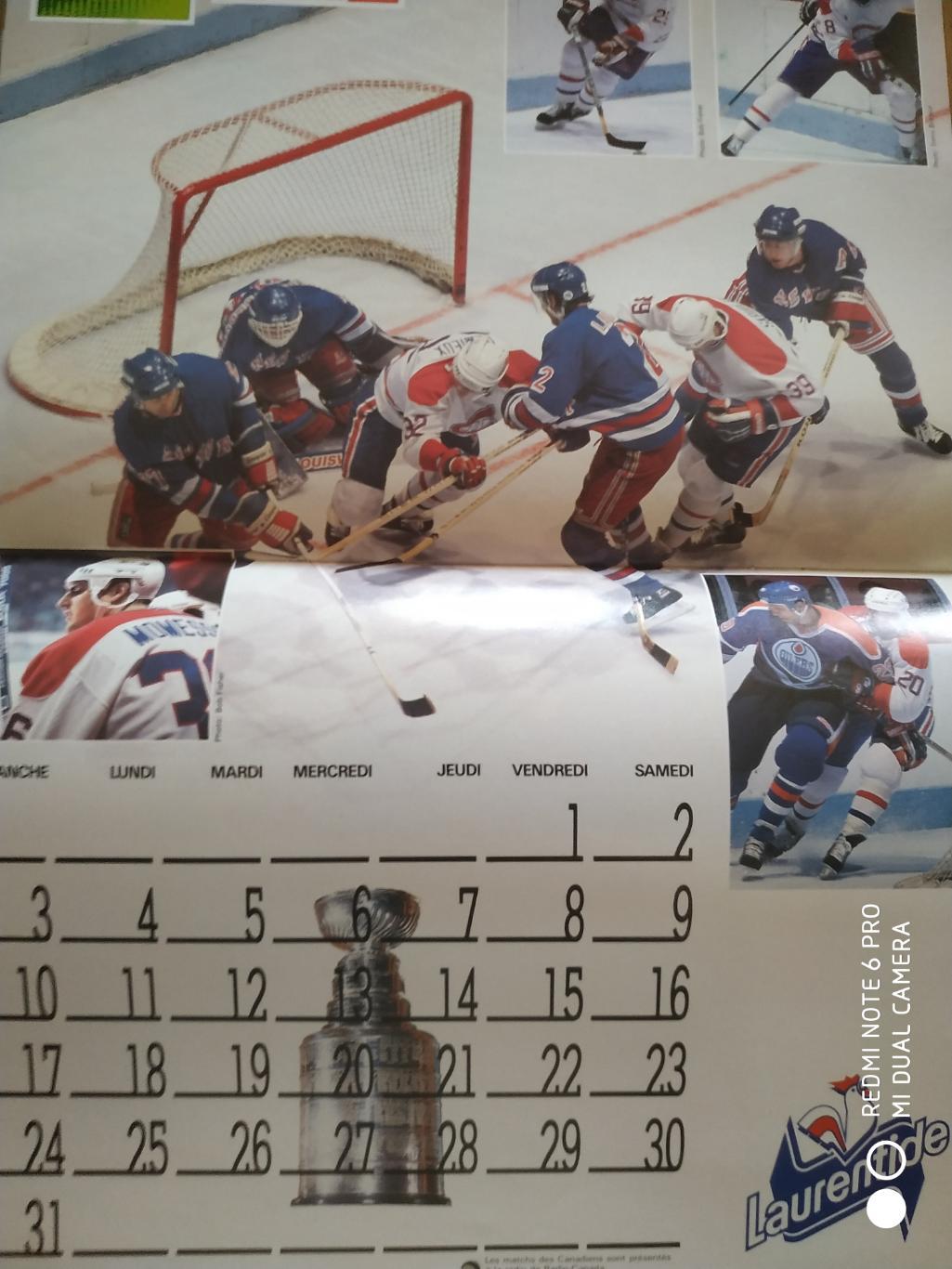 ХОККЕЙ Календарь НХЛ 1986-87 NHL CHAMPIONS MONTREAL CANADIENS OFFICIAL CALENDAR 6