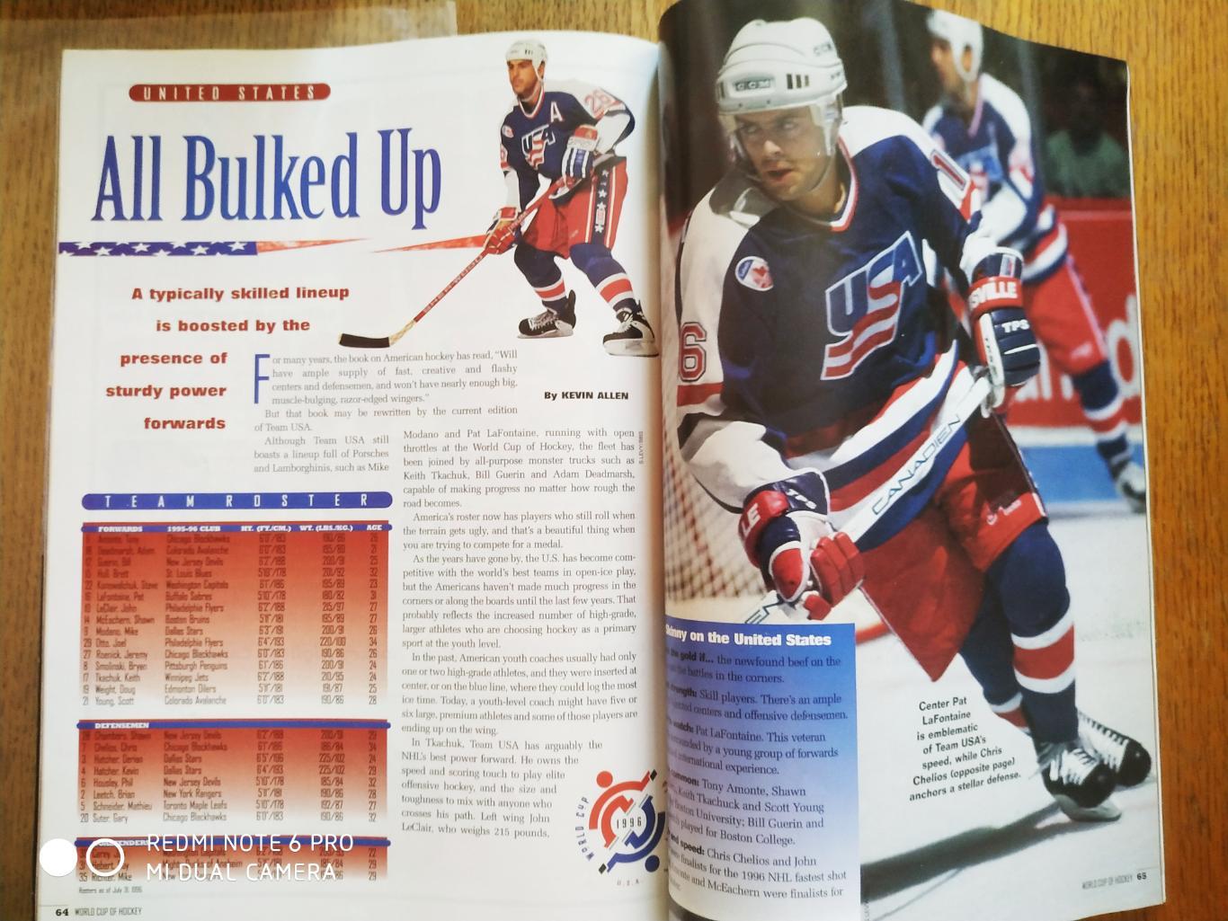 ХОККЕЙ ПРОГРАММА ЧЕМПИОНАТА БИЛЕТ НХЛ 1996 WORLD CUP OF HOCKEY MAGAZINE + TICKET 2