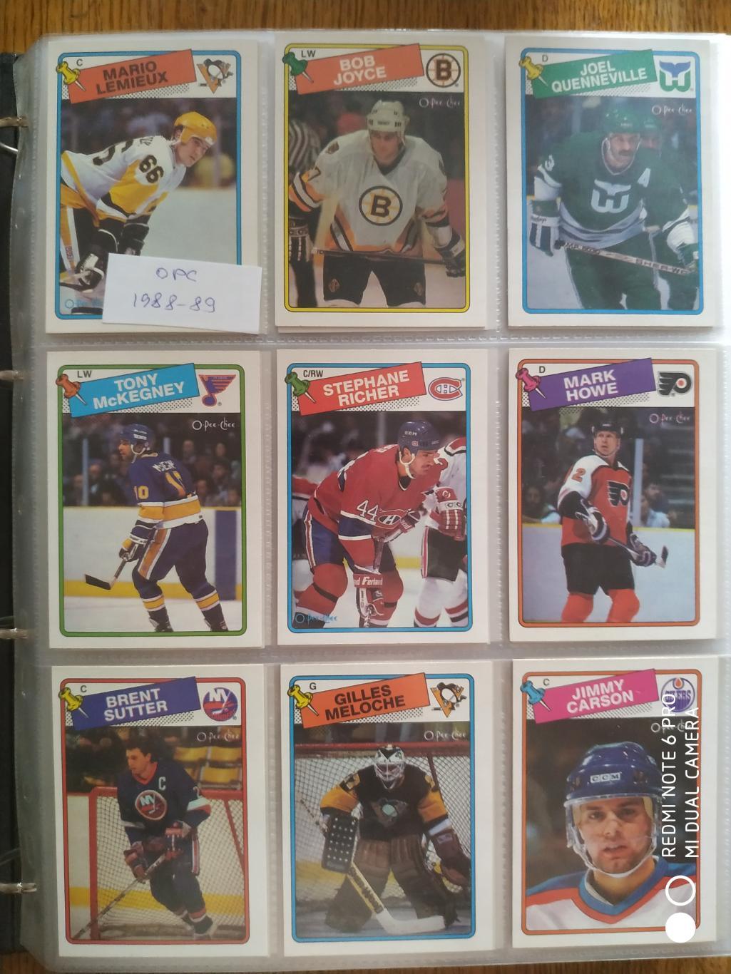 Набор Карточек НХЛ NHL 1988-89 OPC OFFICIAL COMPLETE SET HOCKEY CARD #1-264