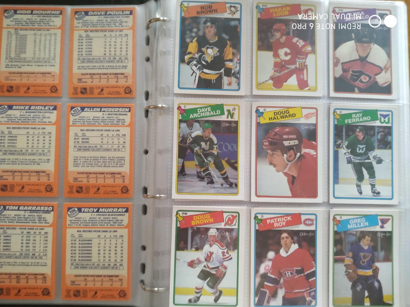 Набор Карточек НХЛ NHL 1988-89 OPC OFFICIAL COMPLETE SET HOCKEY CARD #1-264 3