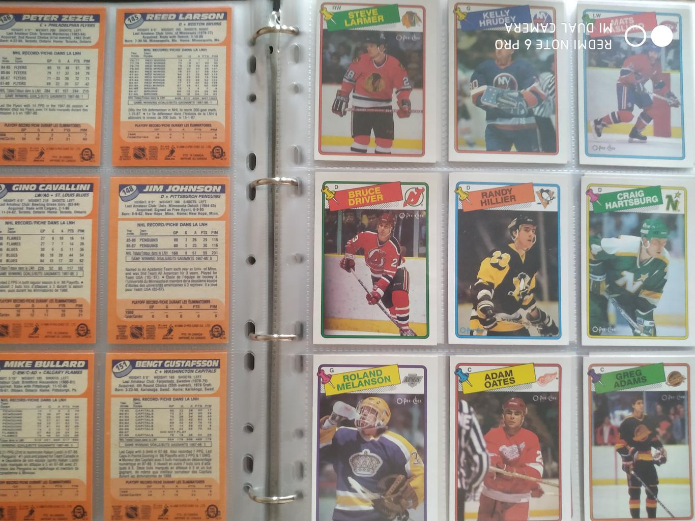 Набор Карточек НХЛ NHL 1988-89 OPC OFFICIAL COMPLETE SET HOCKEY CARD #1-264 4