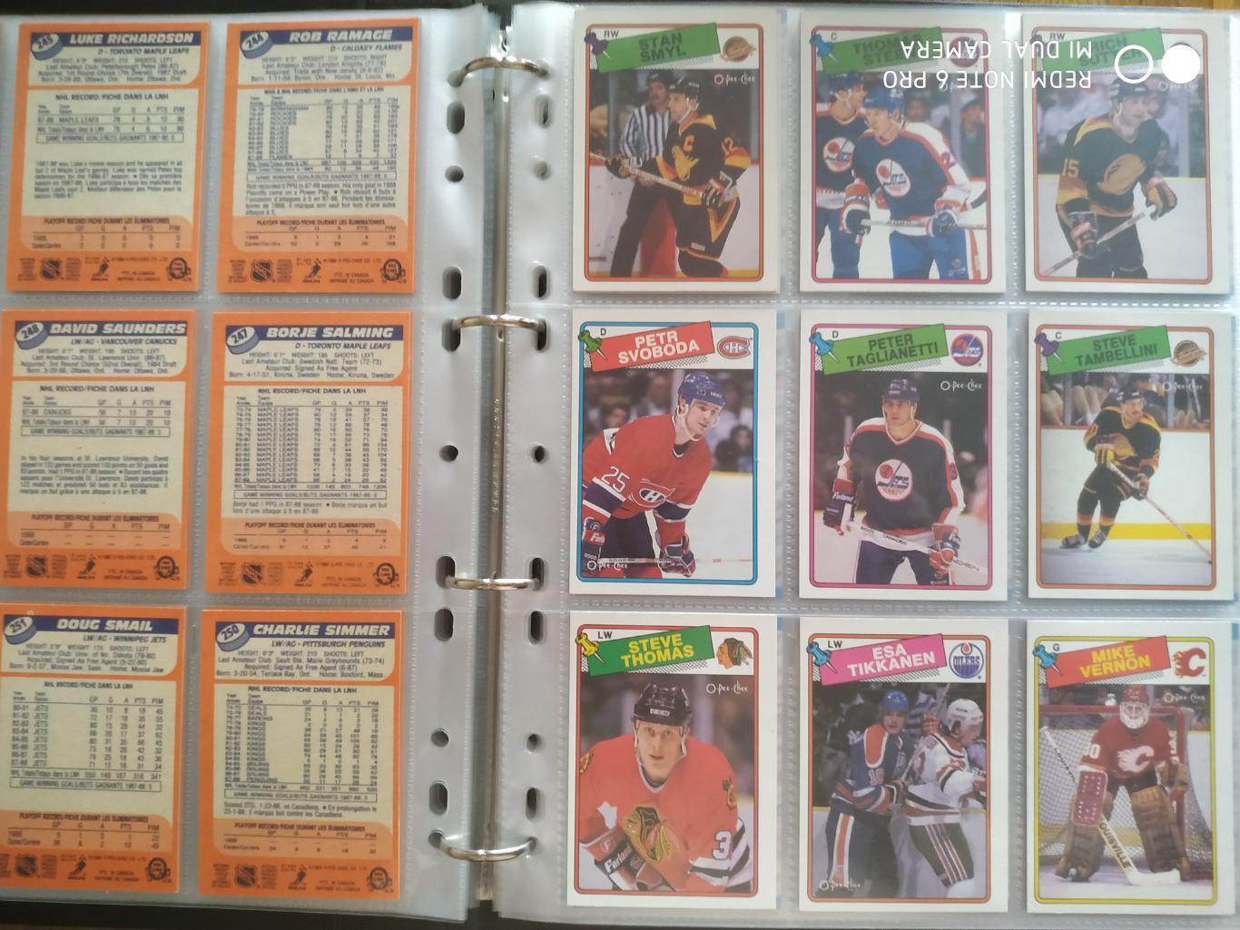 Набор Карточек НХЛ NHL 1988-89 OPC OFFICIAL COMPLETE SET HOCKEY CARD #1-264 7
