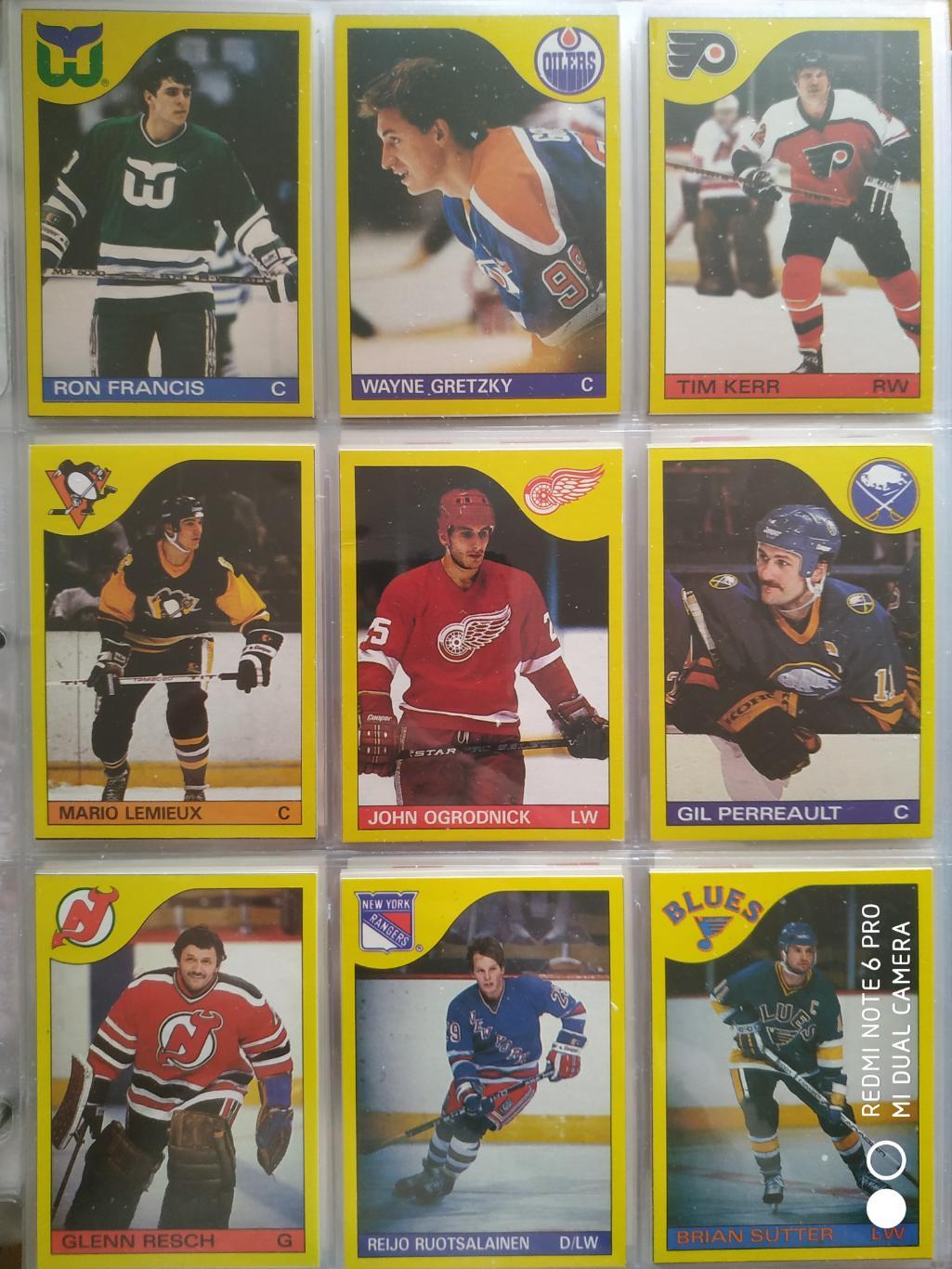 Набор Карточек НХЛ NHL 1985-86 OPC OFFICIAL FULL SET HOCKEY BOTTOM CARD #A-P