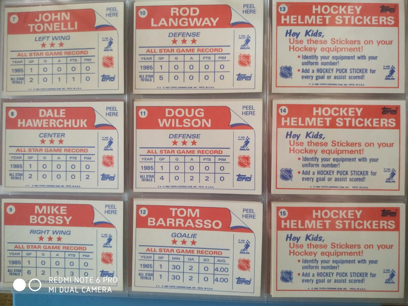 Набор Карточек НХЛ NHL 1985-86 TOPPS FULL SET HOCKEY CARD + STIKER CARDS #1-33 1
