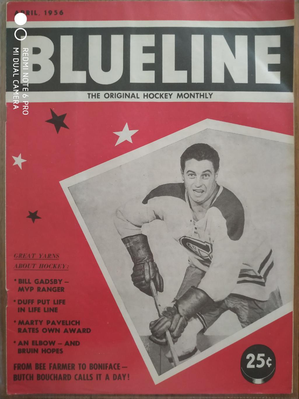 ЖУРНАЛ ЕЖЕМЕСЯЧНИК НХЛ NHL 1956 APRIL THE HOCKEY MONTHLY BLUELINE