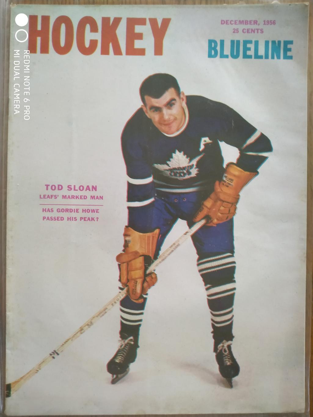ЖУРНАЛ ЕЖЕМЕСЯЧНИК НХЛ NHL 1956 DECEMBER THE HOCKEY MONTHLY BLUELINE