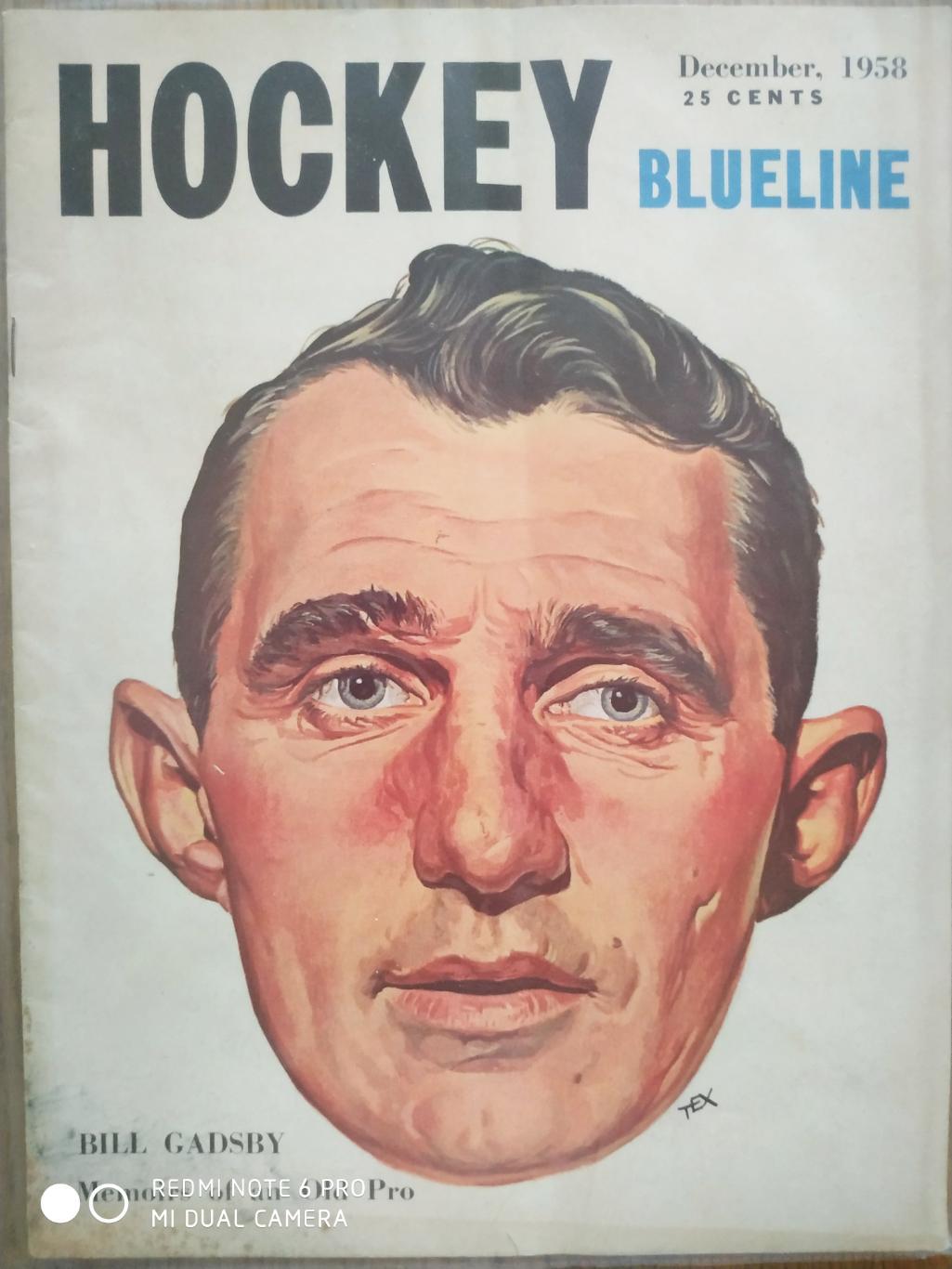 ЖУРНАЛ ЕЖЕМЕСЯЧНИК НХЛ NHL 1958 DECEMBER THE HOCKEY MONTHLY BLUELINE