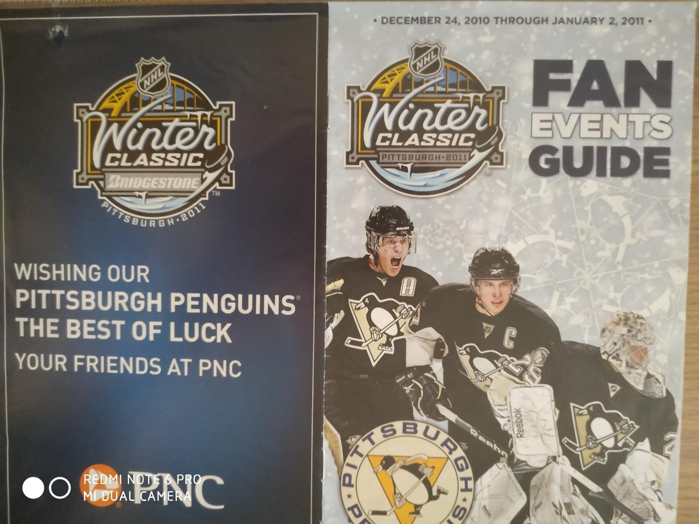 ПРОГРАММА МАТЧА НХЛ 2011 NHL WINTER CLASSIC PROGRAM FUN EVENTS GUIDE