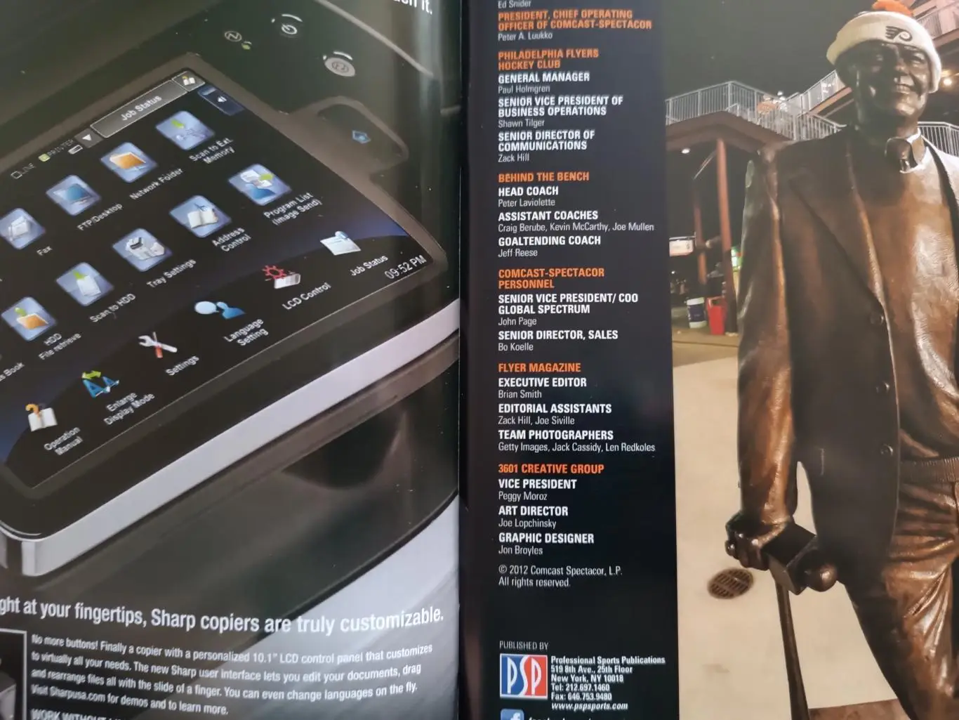 ПРОГРАММА МАТЧА НХЛ 2012 NHL PHILADELPHIA WINTER CLASSIC IN PICTURE 1