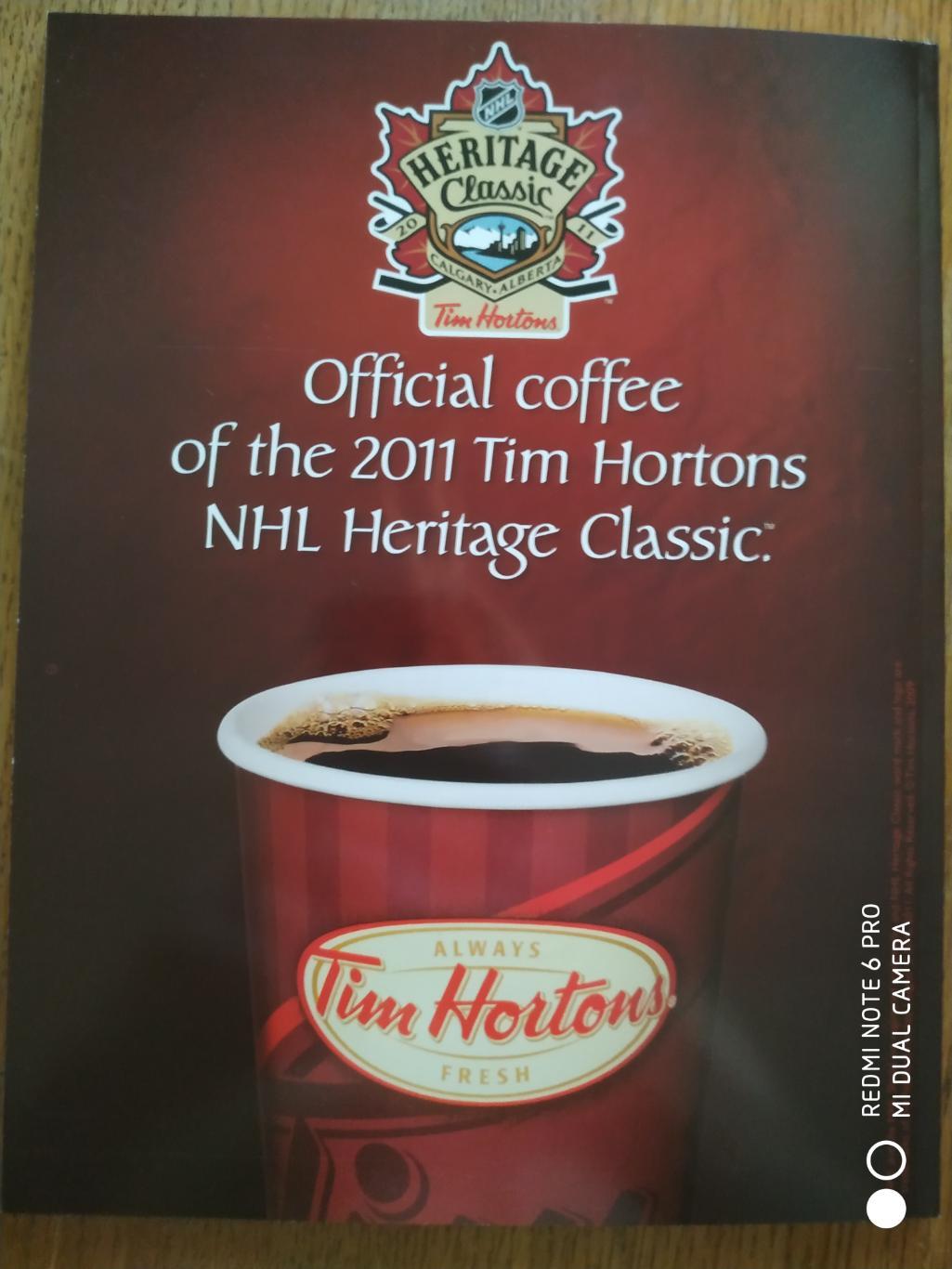 ПРОГРАММА МАТЧА НХЛ БИЛЕТ 2011 TIM HORTONS NHL HERITAGE CLASSIC + TICKET BONUS 3