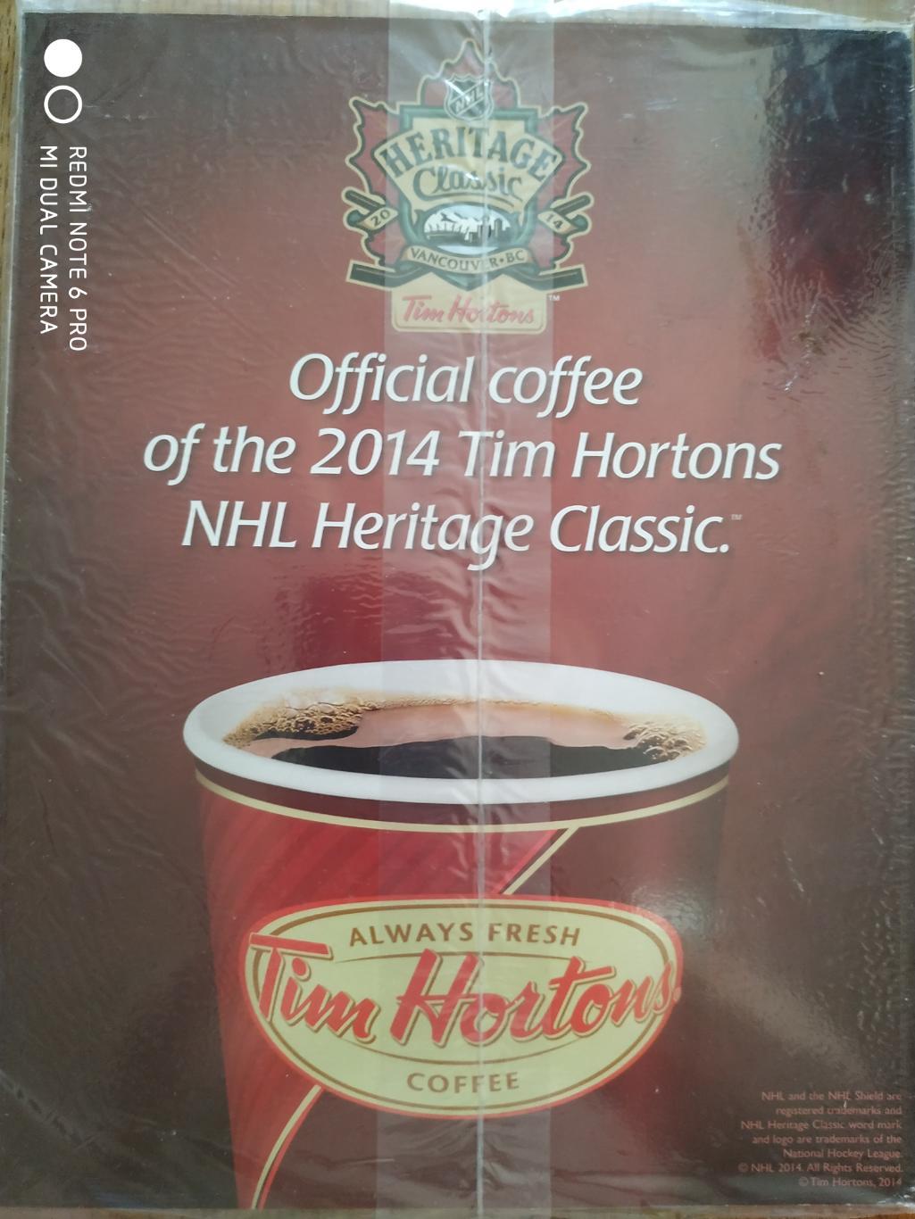 2014 TIM HORTONS NHL HERITAGE CLASSIC OFFICIAL GAME PROGRAM 1