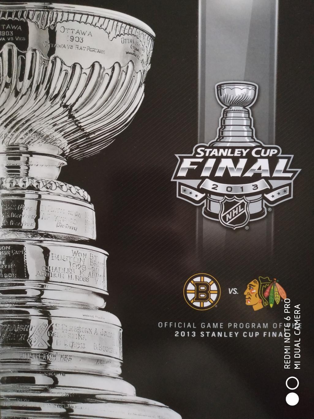 ПРОГРАММА НХЛ 2013 NHL GAME PROGRAM STANLEY CUP BRUINCE VS.BLACKHAWKS+TICKET