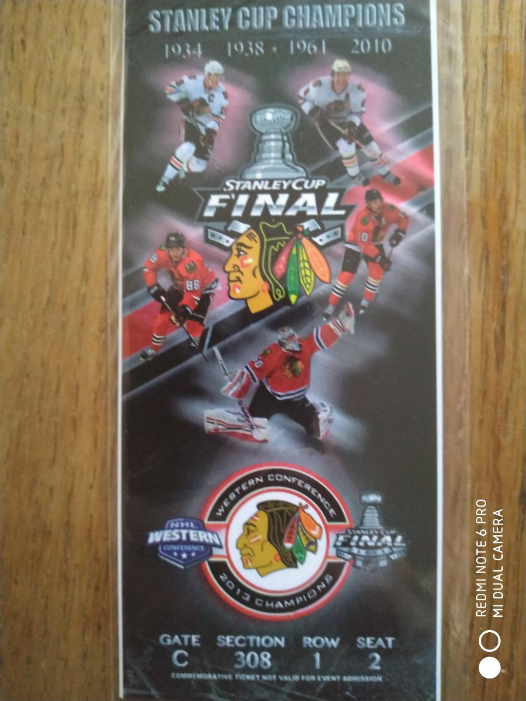 ПРОГРАММА НХЛ 2013 NHL GAME PROGRAM STANLEY CUP BRUINCE VS.BLACKHAWKS+TICKET 4