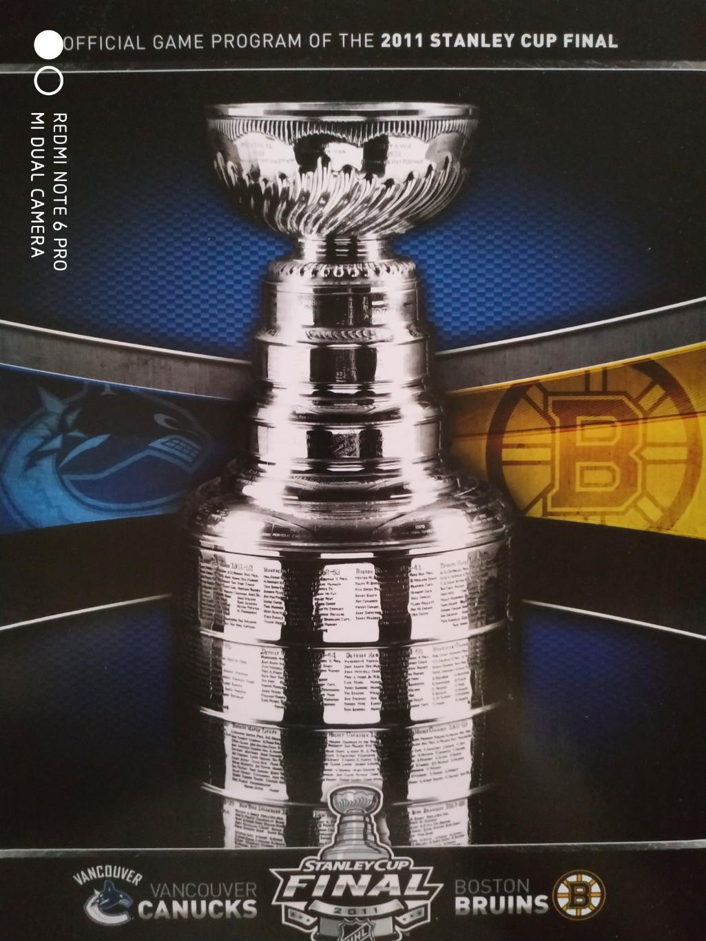 ПРОГРАММА НХЛ 2011 NHL GAME PROGRAM OF THE STANLEY CUP FINAL CANUCKS VS. BRUINCE