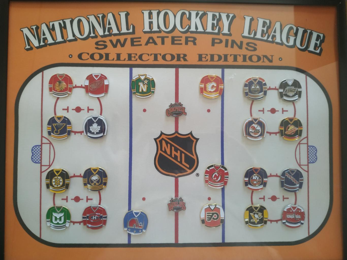 ЗНАЧКИ НХЛ НАБОР ФОРМА NHL SWEATER PINS COLLECTOR EDITION JERSEY PIN SET #23