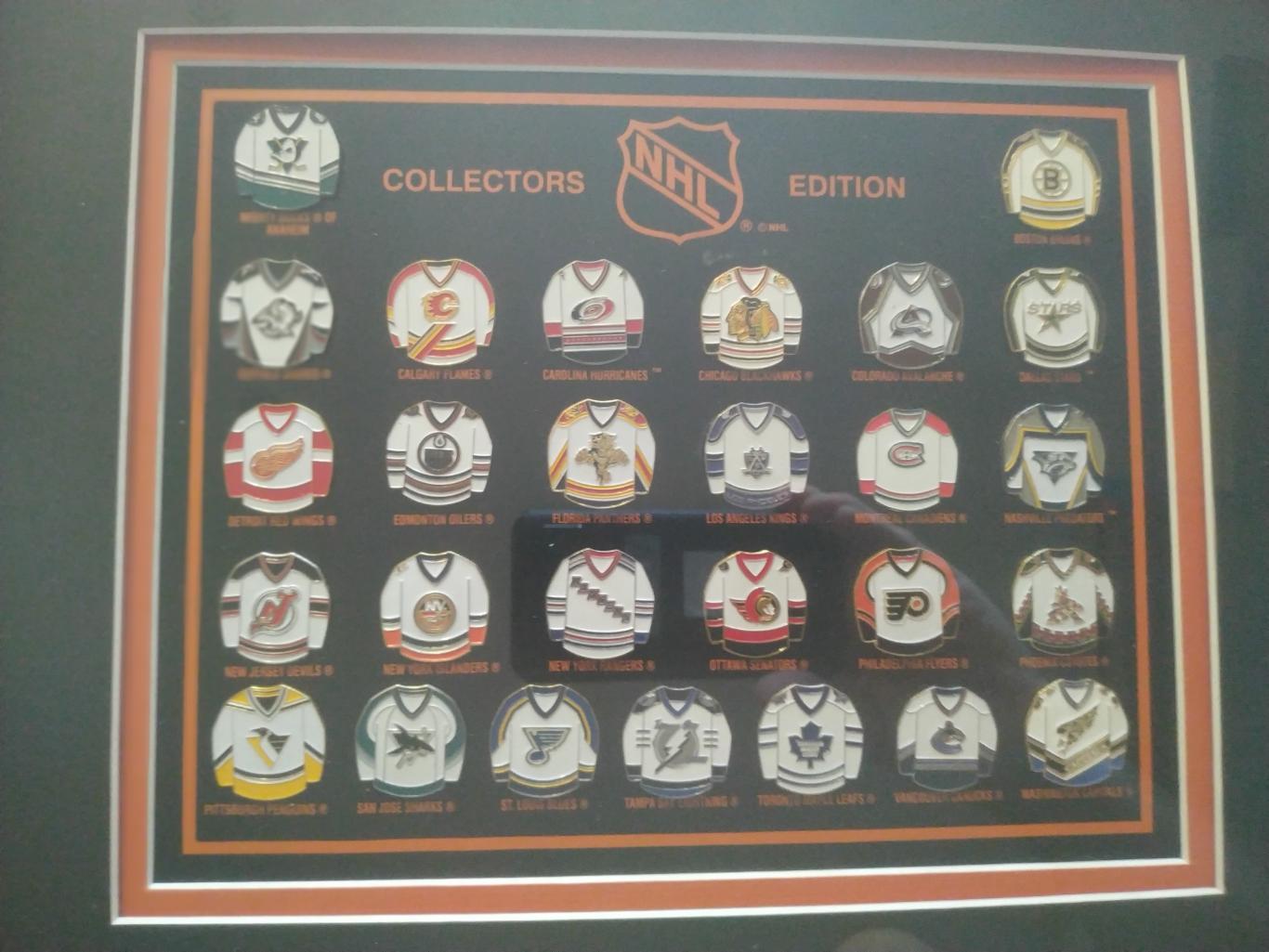 ЗНАЧКИ НХЛ НАБОР ФОРМА NHL COLLECTOR EDITION JERSEY PIN SET #30 1