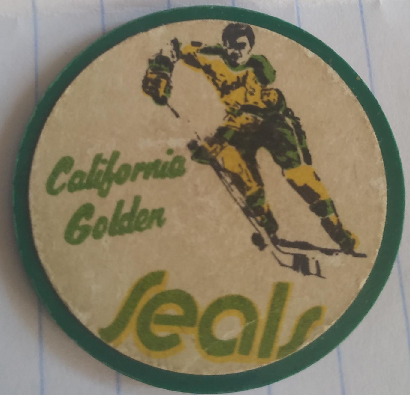 1979 ЗНАЧОК ФИШКА НХЛ ХОККЕЙ NHL CALIFORNIA GOLDEN SEALS HOCKEY POG