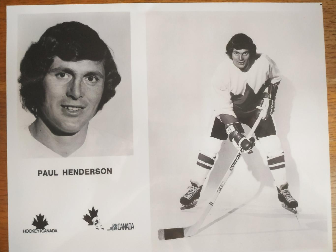 ФОТО ПОЛ ХЭНДЕРСОН КОМАНДА КАНАДЫ 1972 PAUL HENDERSON TEAM CANADA FOTO