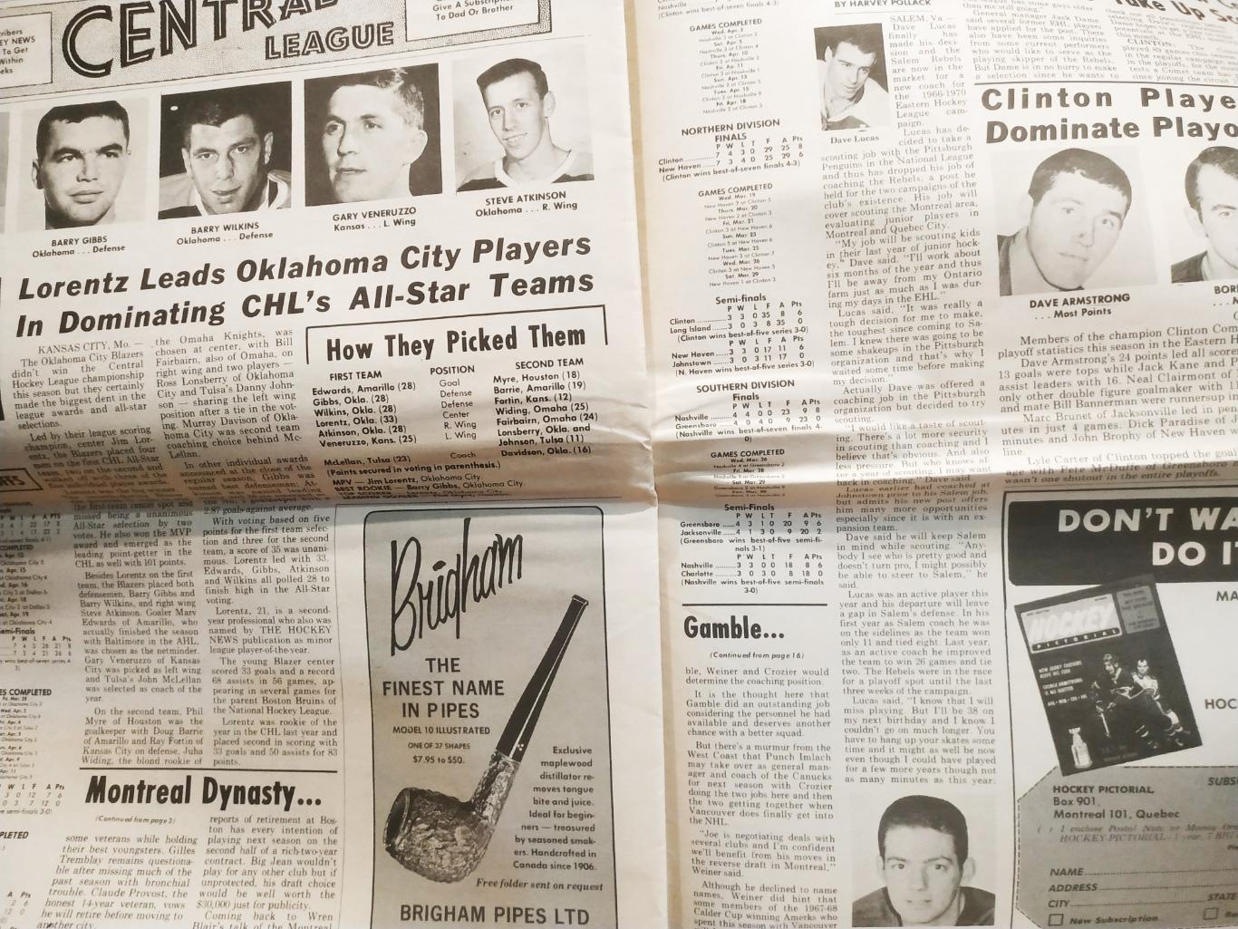 ХОККЕЙ ЖУРНАЛ ЕЖЕНЕДЕЛЬНИК НХЛ НОВОСТИ ХОККЕЯ NHL MAY 10 1969 THE HOCKEY NEWS 4