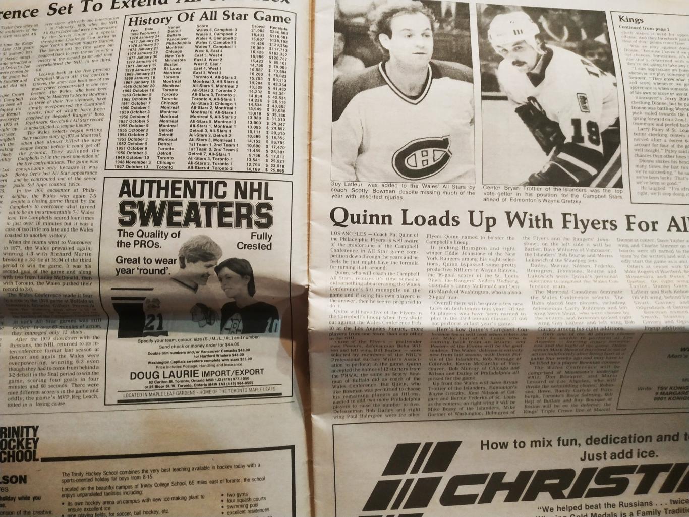 ГАЗЕТА НХЛ NHL THE HOCKEY NEWS FEB.13 1981 1