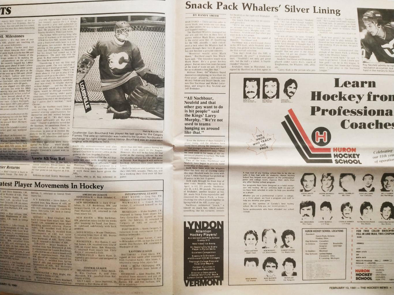 ГАЗЕТА НХЛ NHL THE HOCKEY NEWS FEB.13 1981 3