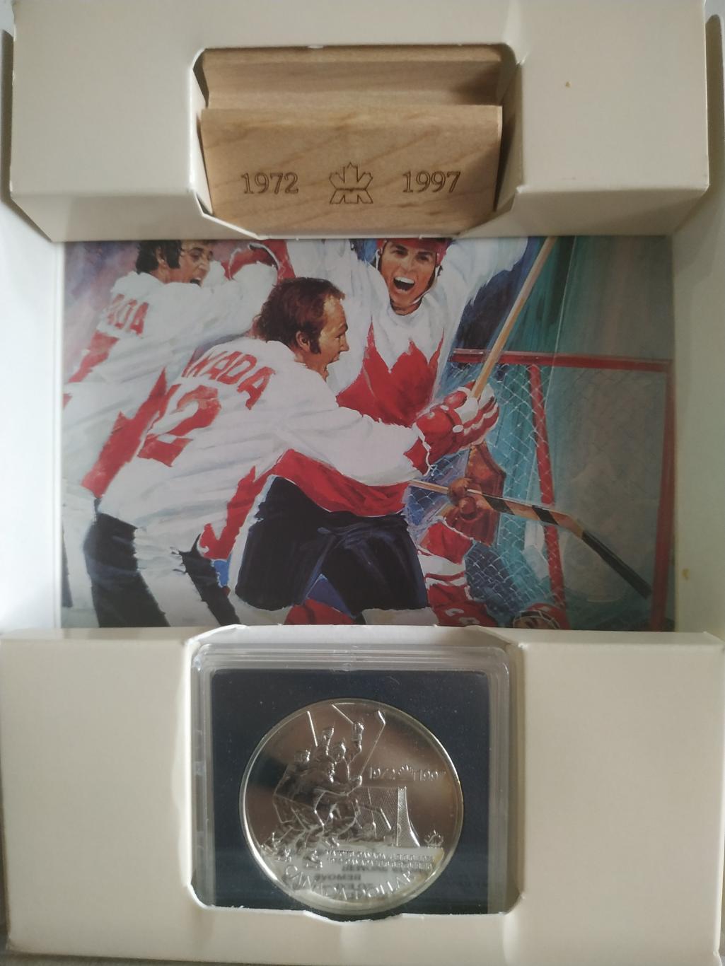 ХОККЕЙ МОНЕТА НХЛ 1972 - 1997 МАТЧ КАНАДА - СССР СУПЕРСЕРИЯ COIN CANADA USSR 1