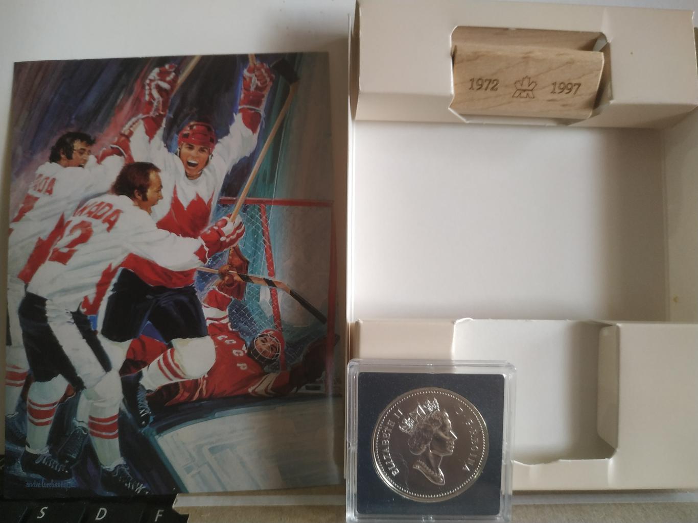 ХОККЕЙ МОНЕТА НХЛ 1972 - 1997 МАТЧ КАНАДА - СССР СУПЕРСЕРИЯ COIN CANADA USSR 2