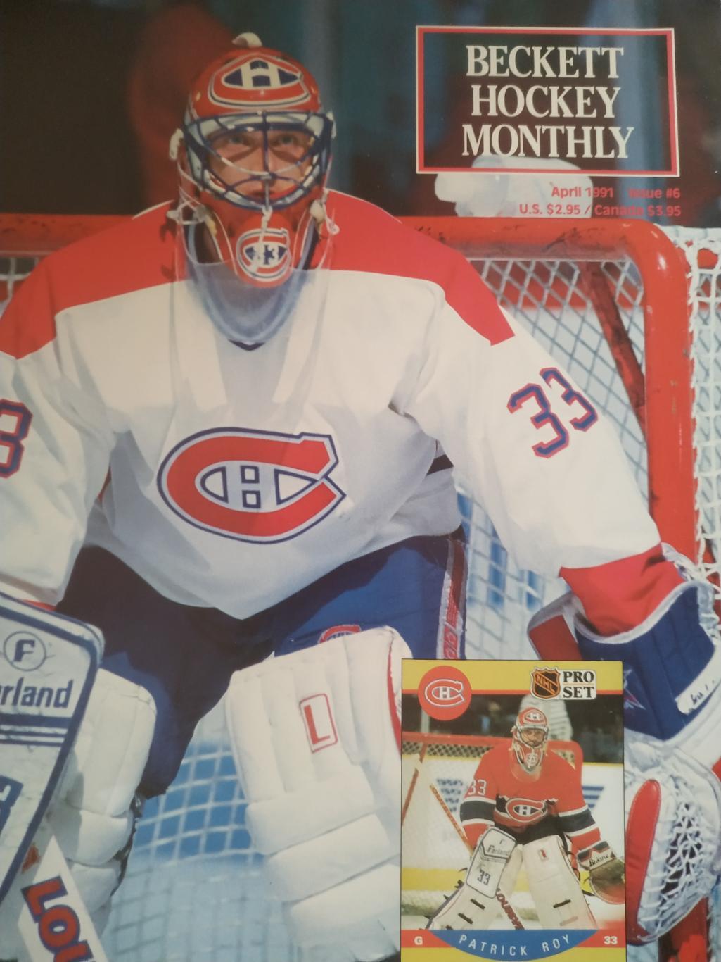 ЖУРНАЛ ЕЖЕМЕСЯЧНИК ХОККИ БЭККЕТ НХЛ NHL 1991 APR BECKETT HOCKEY MAGAZINE #6