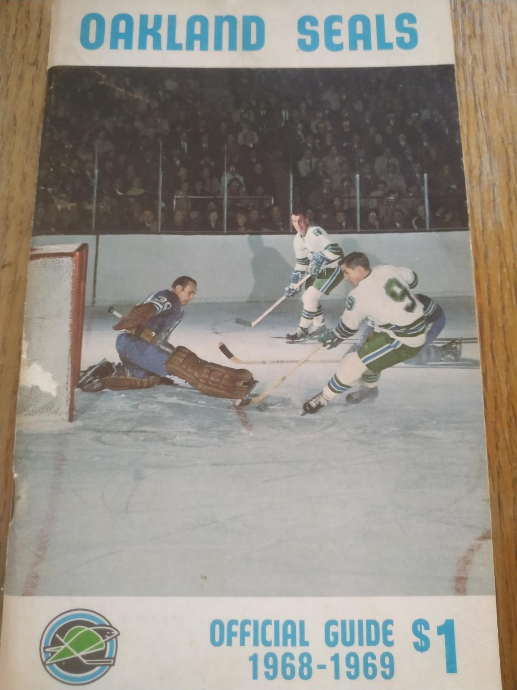 ХОККЕЙ СПРАВОЧНИК ЕЖЕГОДНИК НХЛ 1968-69 NHL OKLAND SEALS OFFICIAL GUIDE