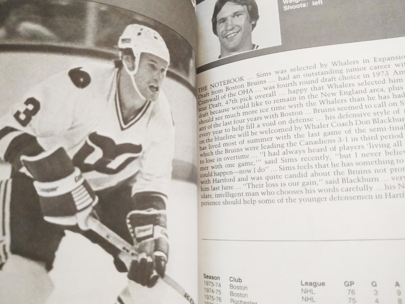 ХОККЕЙ СПРАВОЧНИК ЕЖЕГОДНИК НХЛ 1979-80 NHL HARTFORD WHALERS YEARBOOK GUIDE 3