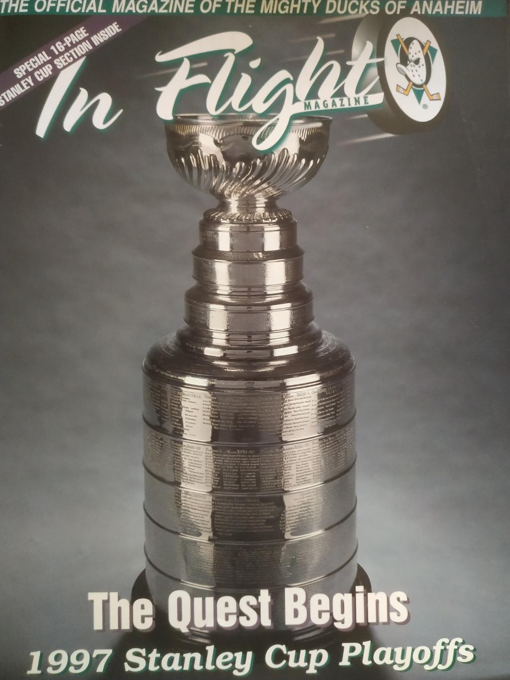 ХОККЕЙ ЖУРНАЛ НХЛ ДАКС КУБОК СТЭНЛИ 1997 MIGHTY DUCKS IN FLIGHT STANLEY CUP