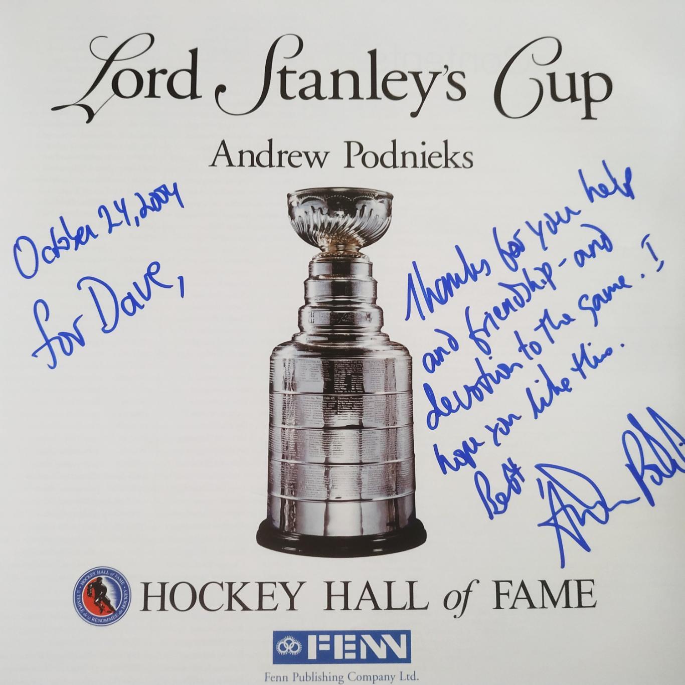 ХОККЕЙ КНИГА ЛОРД СТЭНЛИ ЗАЛ СЛАВЫ NHL 2004 LORD STANLEY CUP HOCKEY HALL OF FAME 1