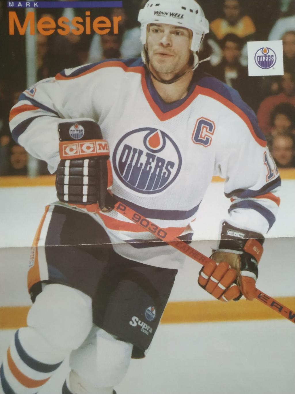 ХОККЕЙ ПОСТЕР НХЛ ЭДМОНТОН МАРК МЕССЬЕ POSTER NHL OILERS MARK MESSIER #11 А3