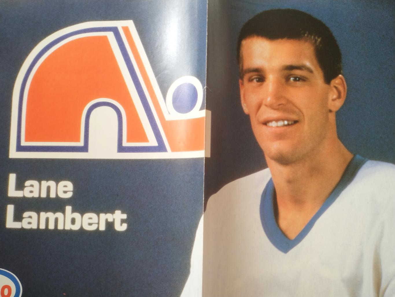 ХОККЕЙ ПОСТЕР НХЛ КВЕБЕК ЛЭЙН ЛАМБЕРТ POSTER NHL QUEBEC LANE LAMBERT #7 A3