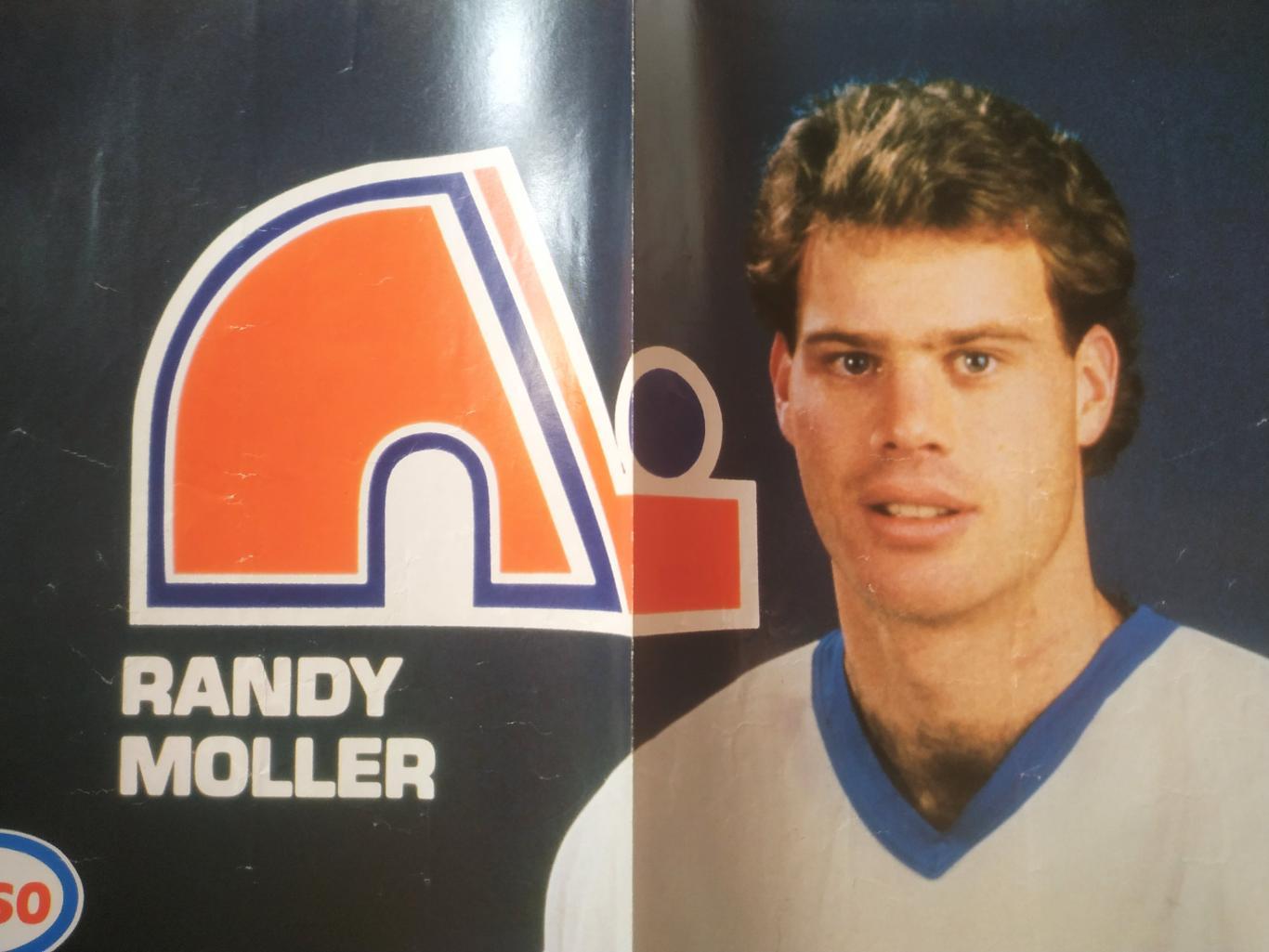 ХОККЕЙ ПОСТЕР НХЛ КВЕБЕК РЭНДИ МОЛЛЕР POSTER NHL QUEBEC RANDY MOLLER #21