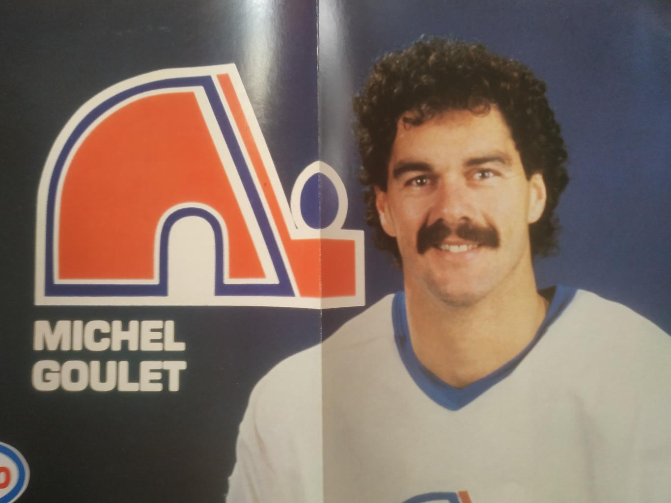 ХОККЕЙ ПОСТЕР НХЛ КВЕБЕК МИШЕЛЬ ГУЛЕ NHL QUEBEC MICHEL GOULET #16 А3