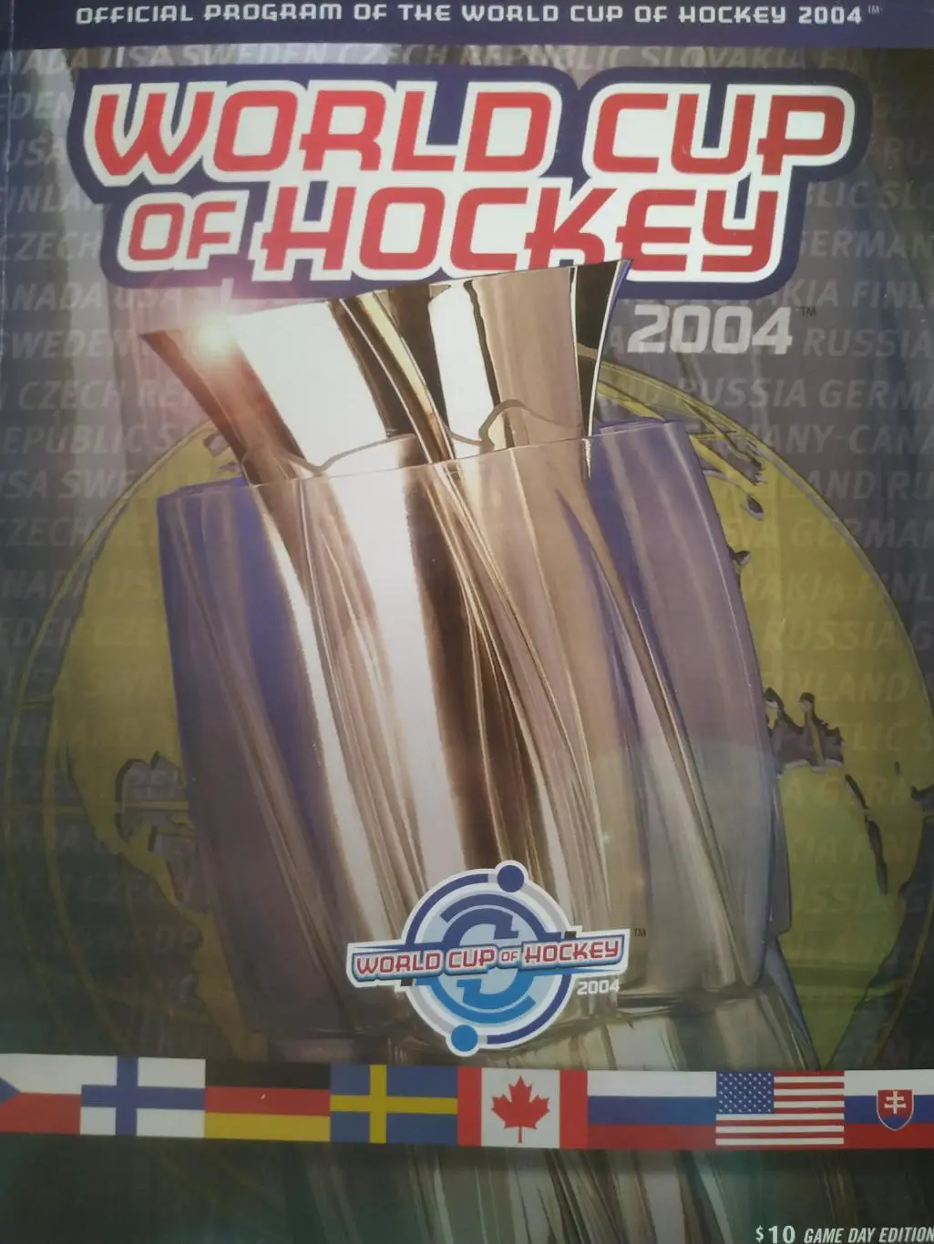 ПРОГРАММА МАТЧА НХЛ МИРОВОЙ КУБОК ХОККЕЯ NHL 2004 WORLD CUP OF HOCKEY PROGRAM