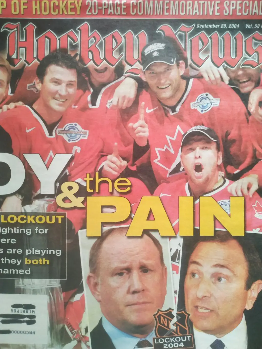 ХОККЕЙ ЖУРНАЛ ЕЖЕНЕДЕЛЬНИК НХЛ ХОККИ НЬЮС 2004 SEP 28 THE HOCKEY NEWS