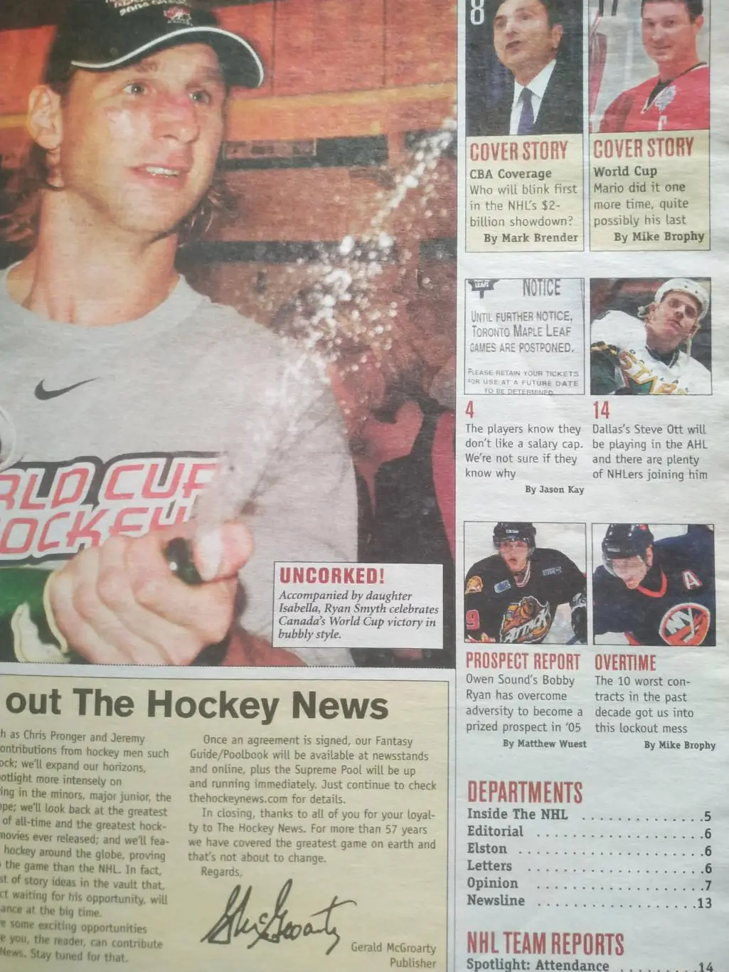 ХОККЕЙ ЖУРНАЛ ЕЖЕНЕДЕЛЬНИК НХЛ ХОККИ НЬЮС 2004 SEP 28 THE HOCKEY NEWS 1