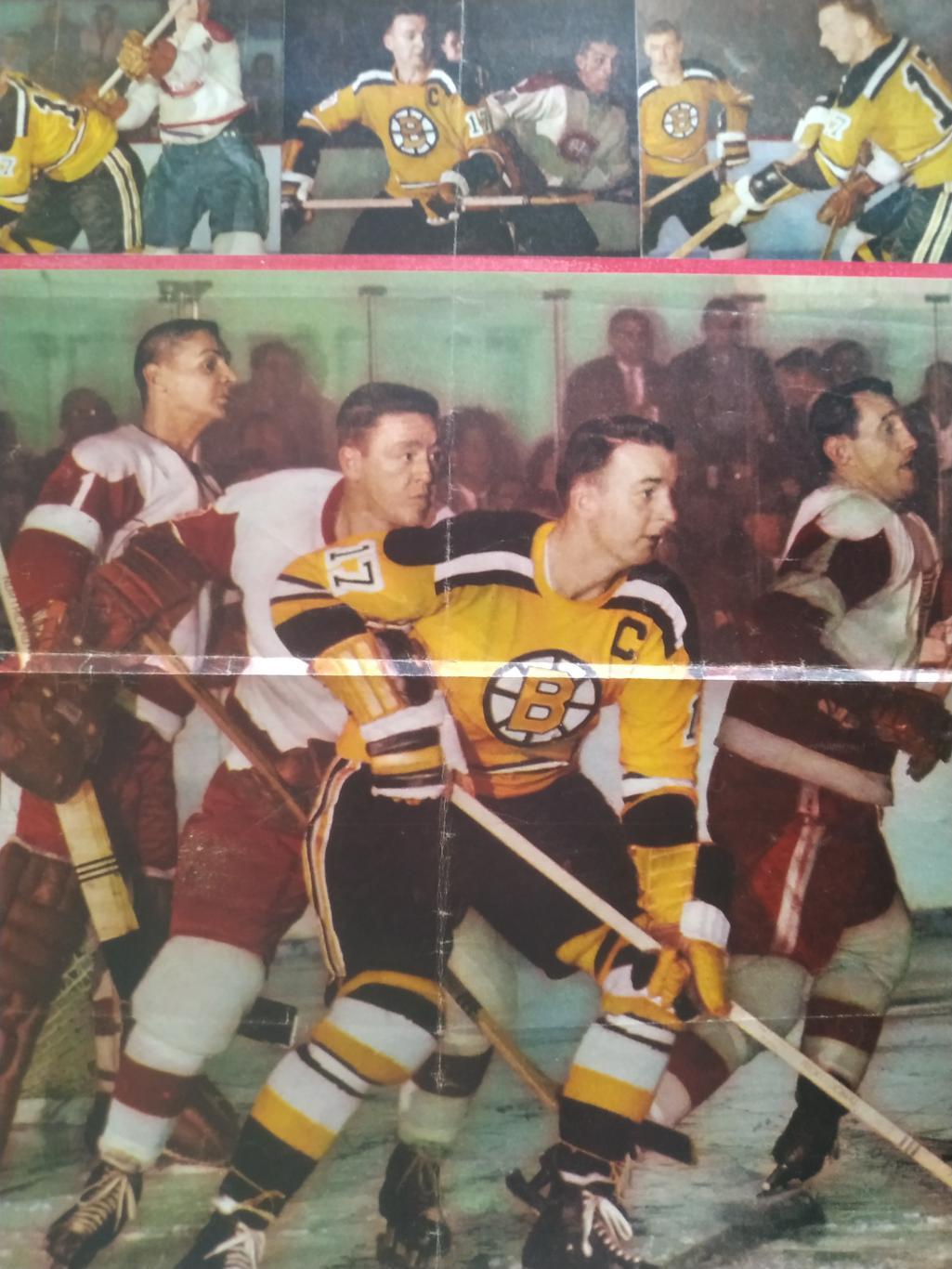 ХОККЕЙ ПОСТЕР НХЛ БОСТОН ДОН МАККИНИ 1962 POSTER NHL BOSTON DON MCKENNEY #17 А3