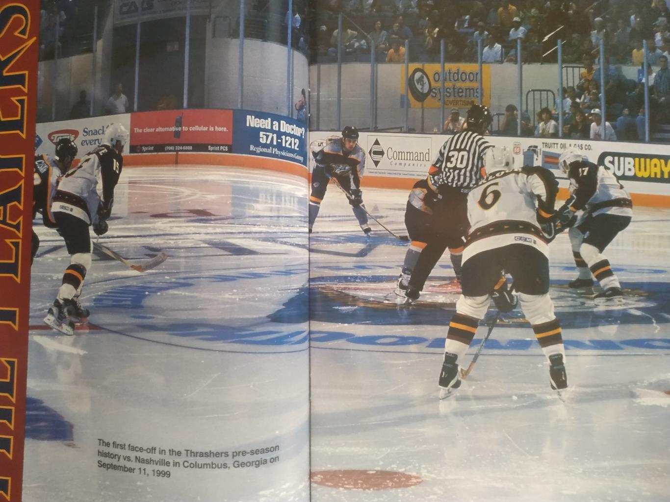 ХОККЕЙ ПРОГРАММА МАТЧА НХЛ NHL 1999-2000 ATLANTA THRASHERS INNAGURAL PROGRAM 2