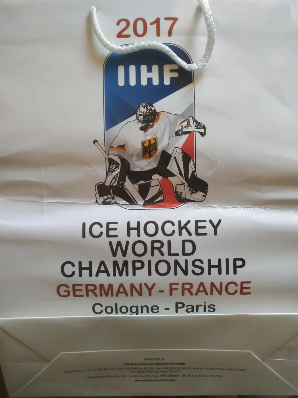 ХОККЕЙ СУВЕНИР ПАКЕТ ЧЕМПИОНАТ МИРА 2017 IIHF ICE HOCKEY WORLD CHAMPIONSHIP